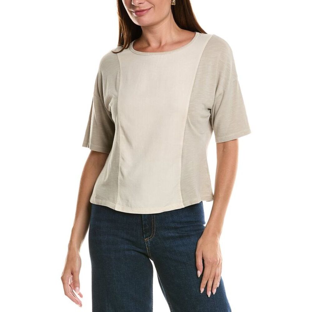 Xcvi Womens  Lino T-Shirt, Brown